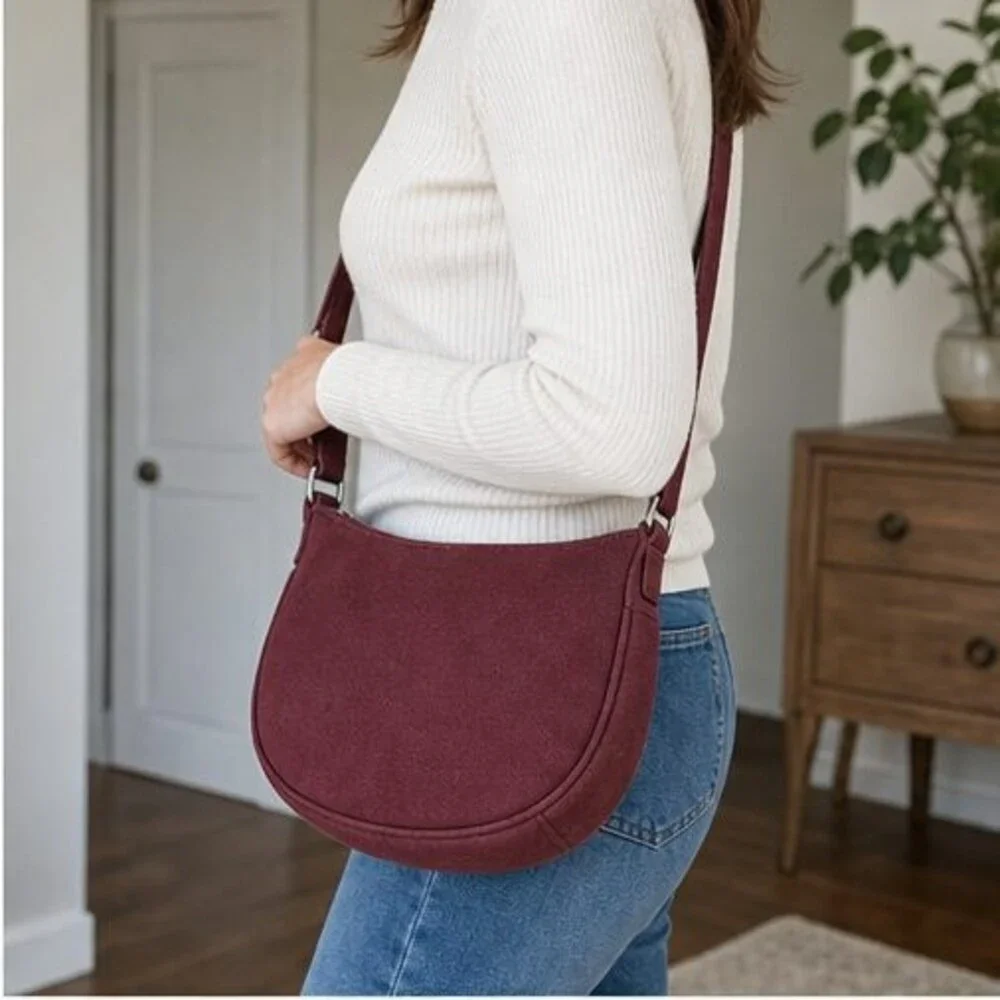 Merlot Nylon Crossbody Bag